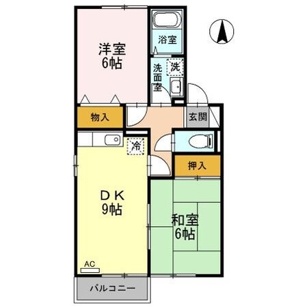 下田尻 徒歩3分 2階の物件間取画像